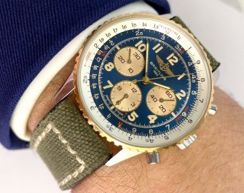 Breitling Navitimer Chronograph D30022 Papers 38mm Blue Dial