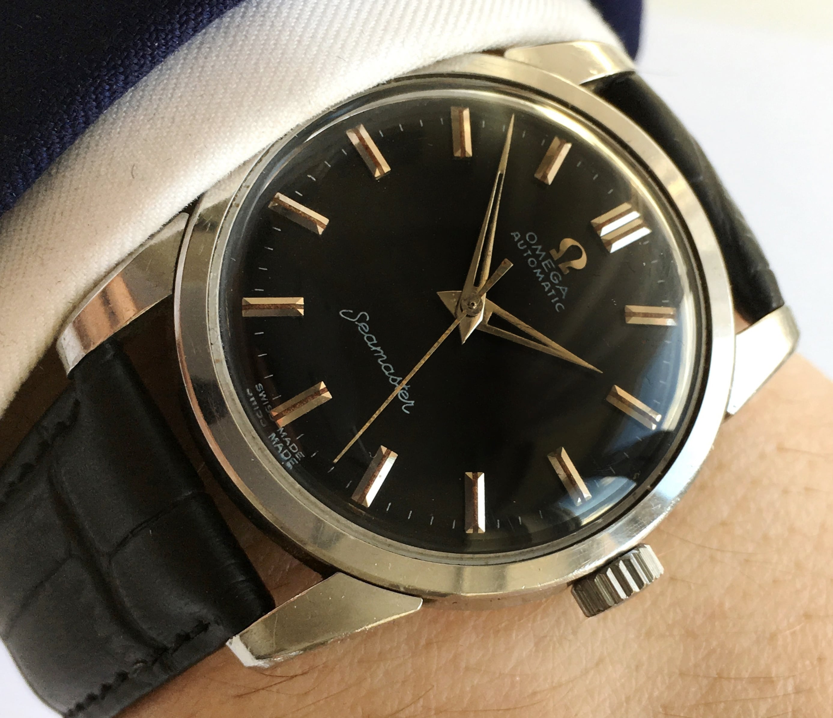 omega watch black face