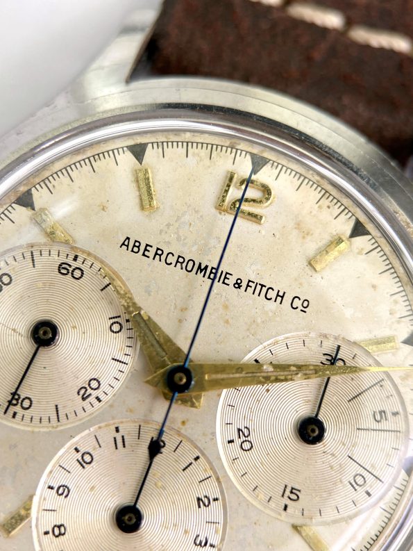 Serviced Abercrombie & Fitch Vintage Chronograph Steel 36mm Heuer Movement