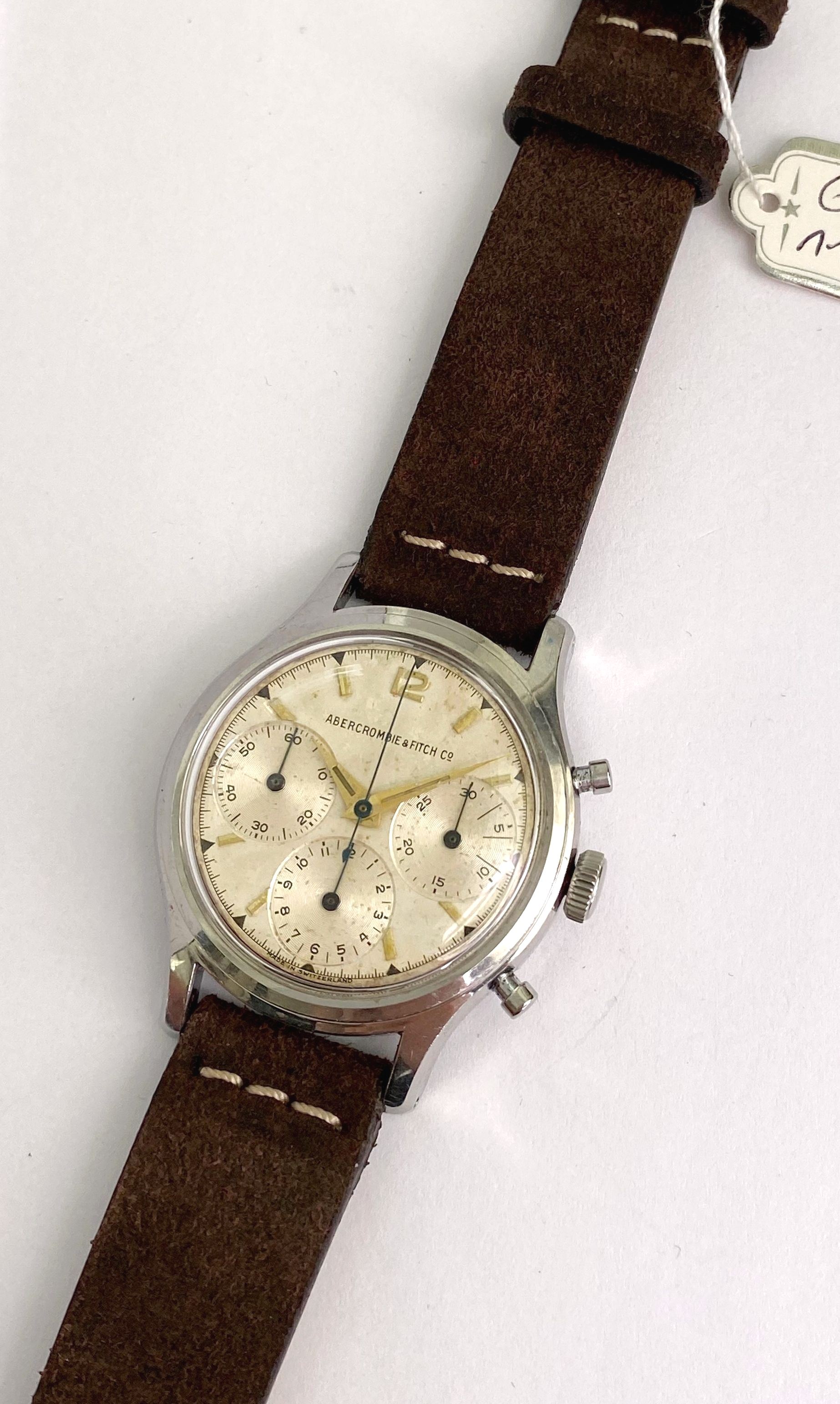 Serviced Abercrombie And Fitch Vintage Chronograph Steel 36mm Heuer Movement Vintage Portfolio