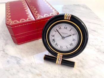 Cartier Paris Desk Travel Alarm Clock Quarz Desk Clock