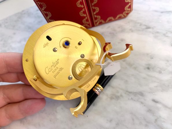 Cartier Paris Desk Travel Alarm Clock Quarz Desk Clock