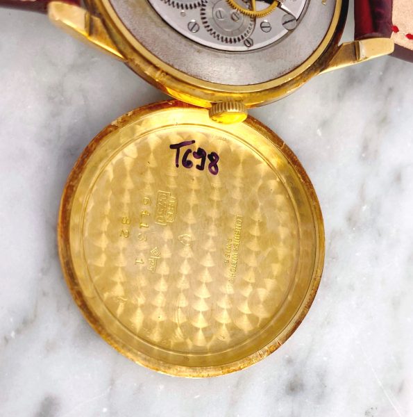 Longines 18k Gold 35mm Vintage REF 6413 Handwinding Honeycomb Dial