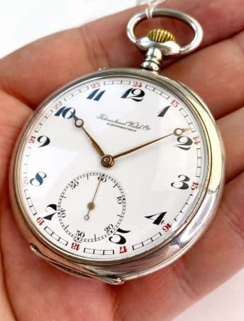 Vintage IWC Pocket Watch Solid Silver Case From 1925