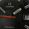Perfekte Omega Geneve schwarzes Ziffernblatt orange Sekunde