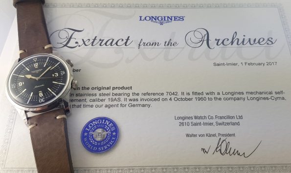 Superseltene Longines Legend Diver Vintage Automatik 7042