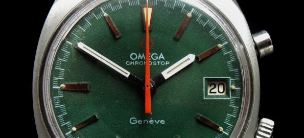 Vintage Omega Geneve Chronostop Grünes ZB