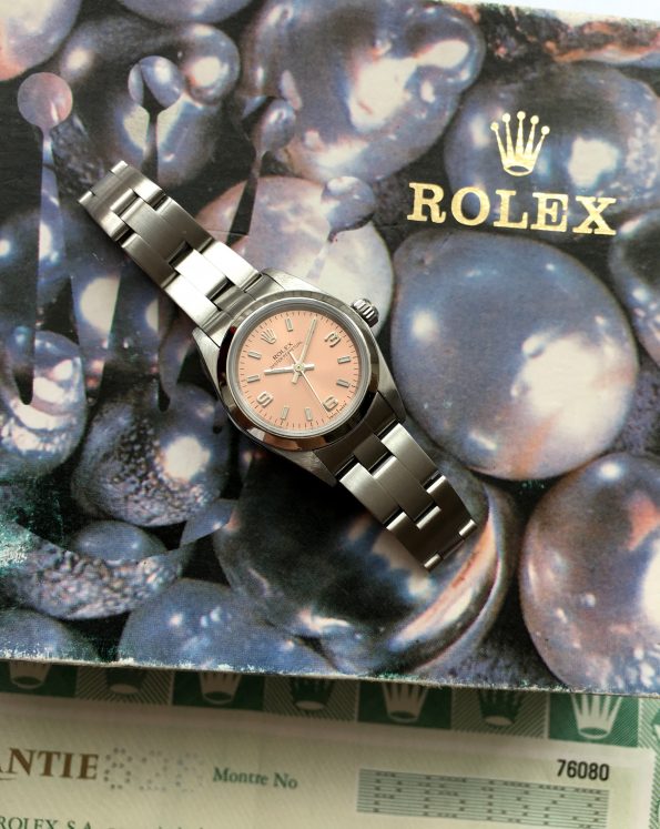 Servicierte Lady Rolex Automatic Pink Dial Full Set