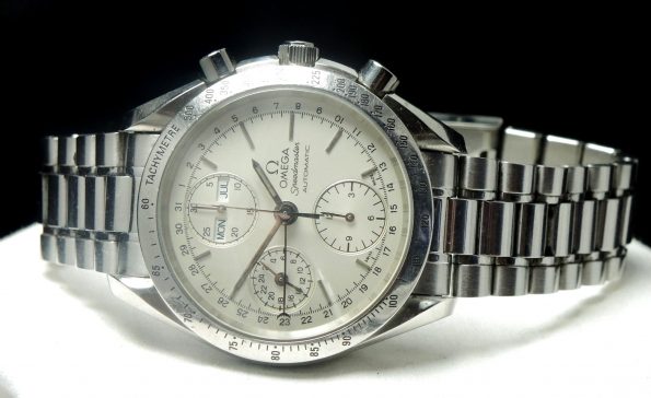 Omega Speedmaster Automatic Triple Date white dial
