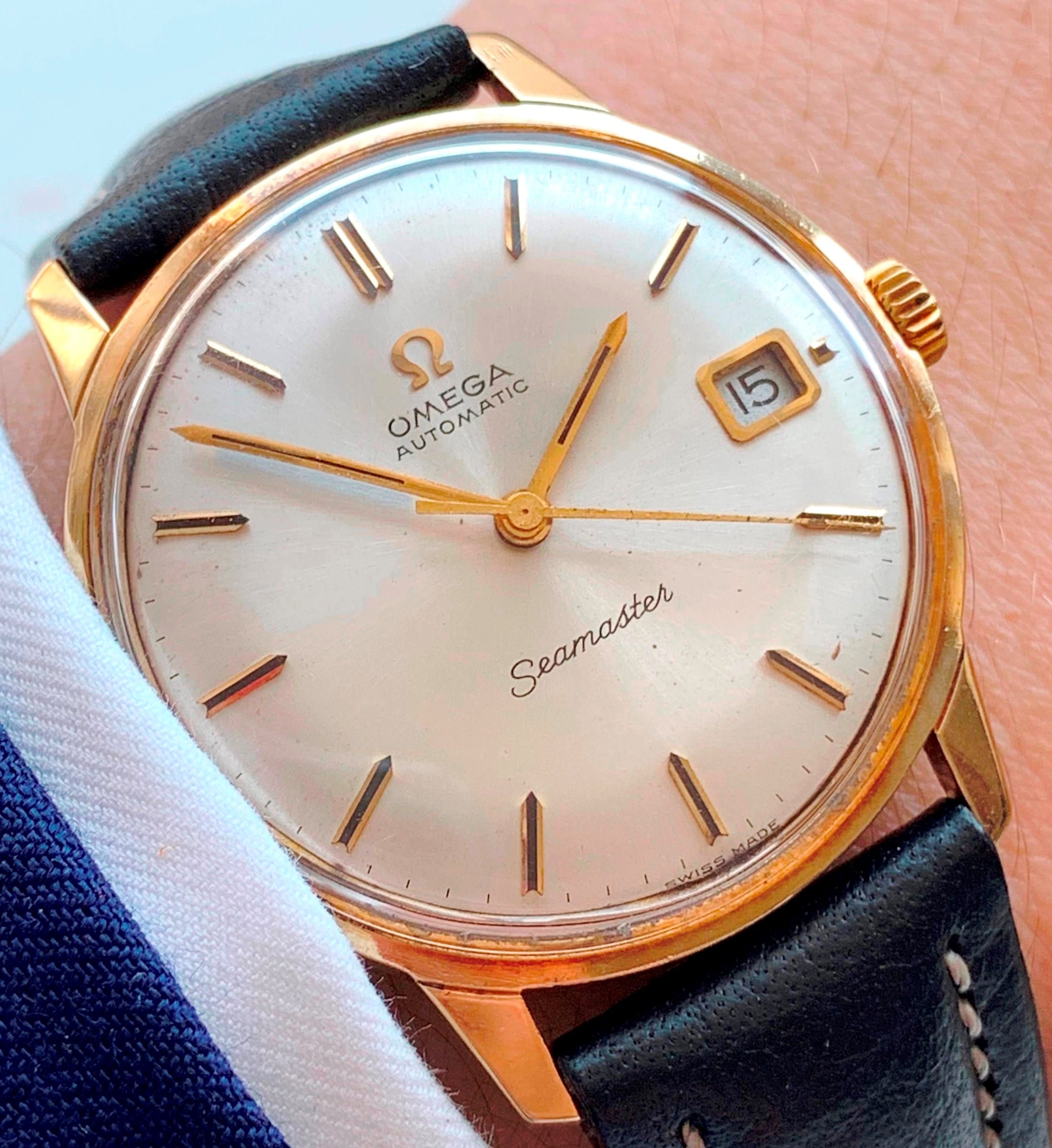 omega 14 karat gold watch