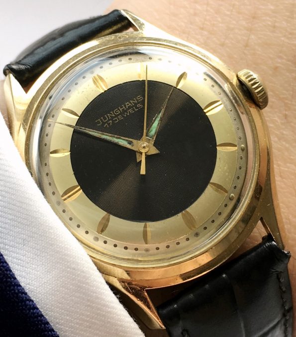 Yellow Gold Plated Junghans Two Tone Bulleye