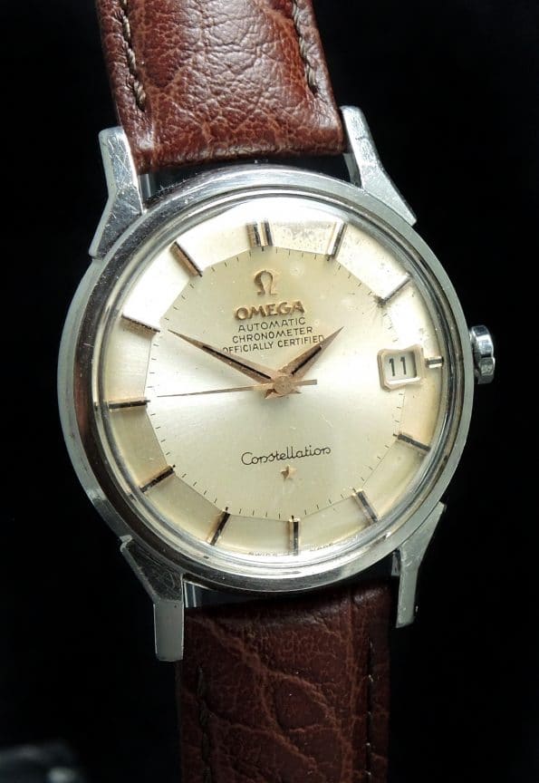 Beautiful Omega Constellation Cream Dial Pie Pan Automatic