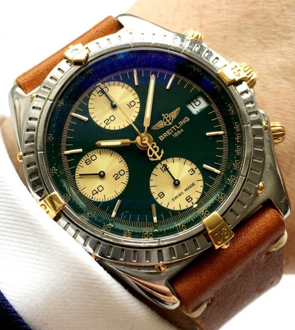 Serviced Breitling Chronomat Vintage Automatic green dial