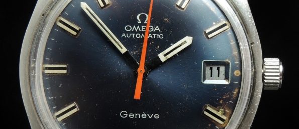 Vintage Omega Geneve Automatik blaues ZB