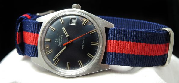 Vintage Omega Geneve Automatic blue dial