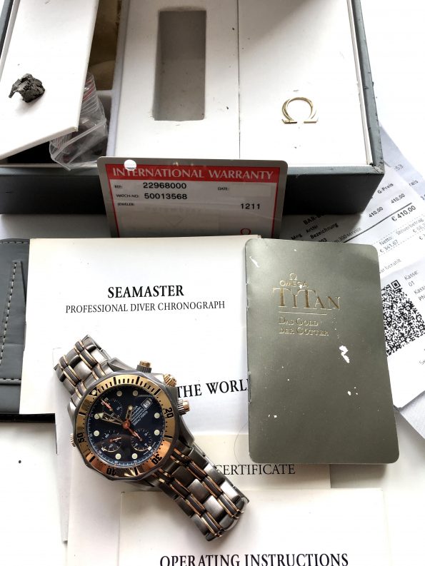 Rare Titanium Rose Gold Tantalum Omega Seamaster Professional 300m Diver Chronograph
