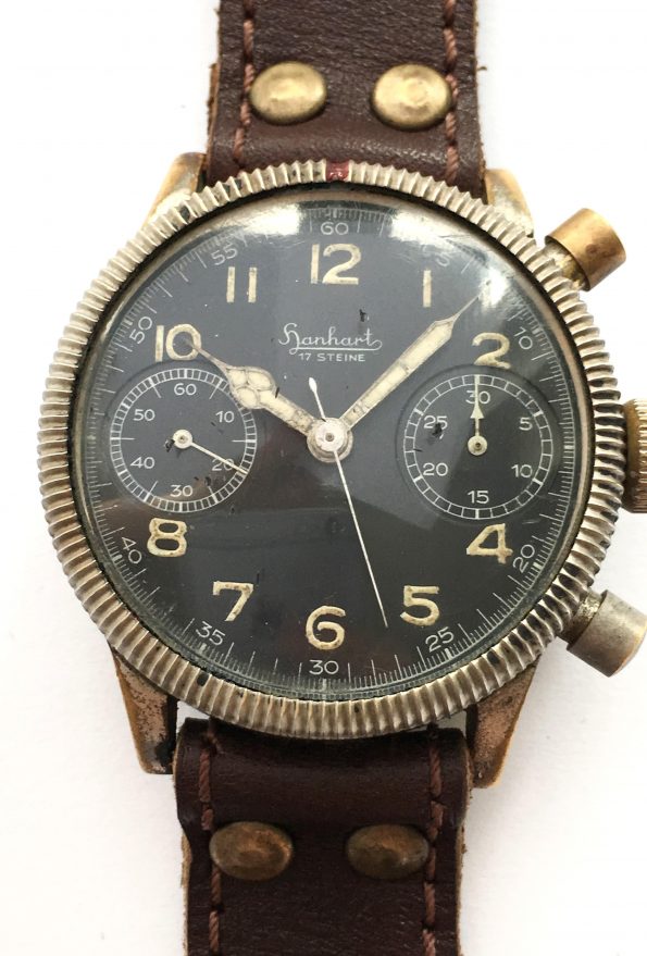 Servicierte Vintage 1944 Hanhart Chronograph im Militärstil