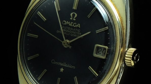 Vintage Omega Constellation Automatik schwarzes Originalzb
