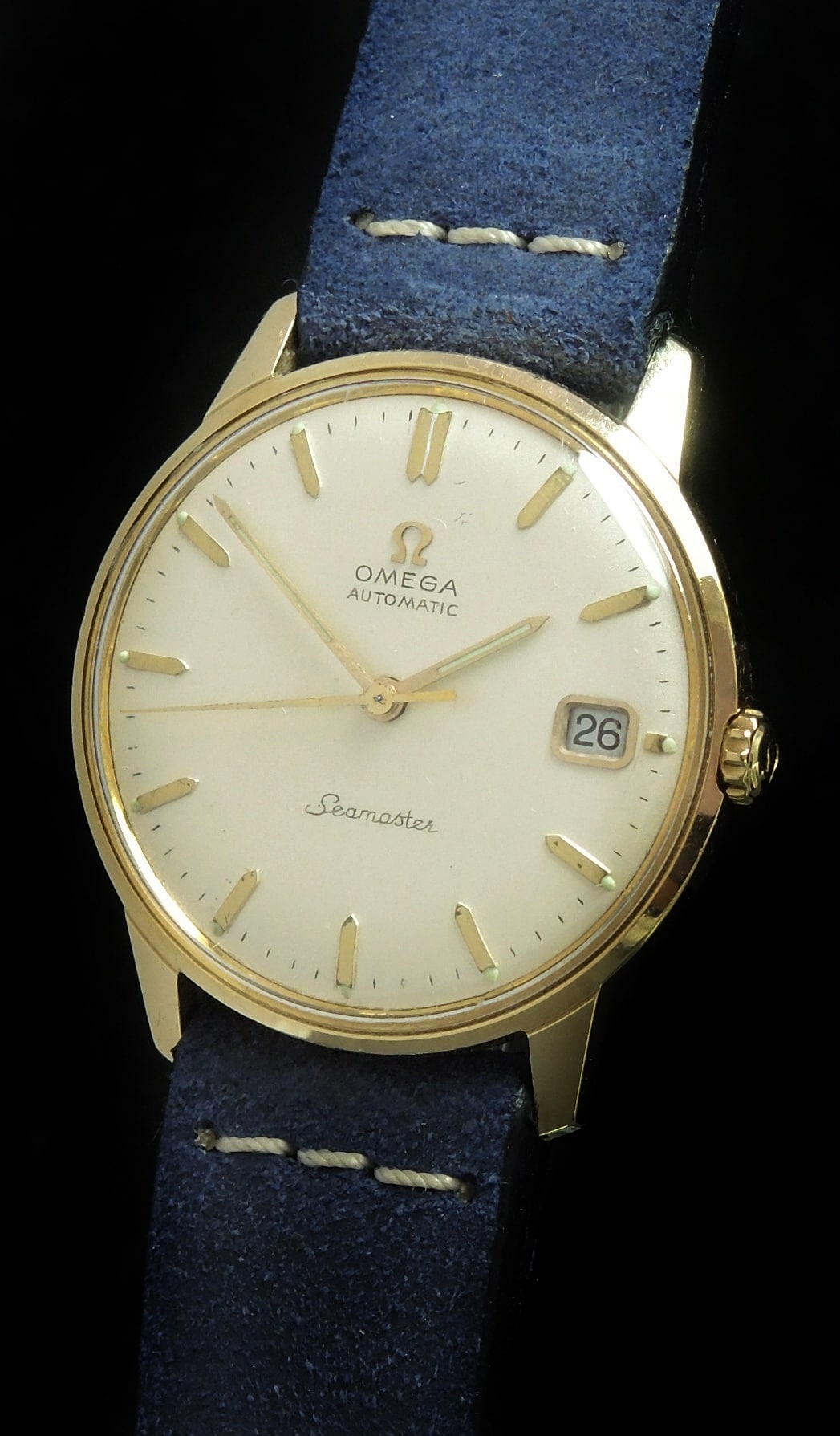 Vintage Solid 18k Gold Omega Seamaster Automatic Date ...