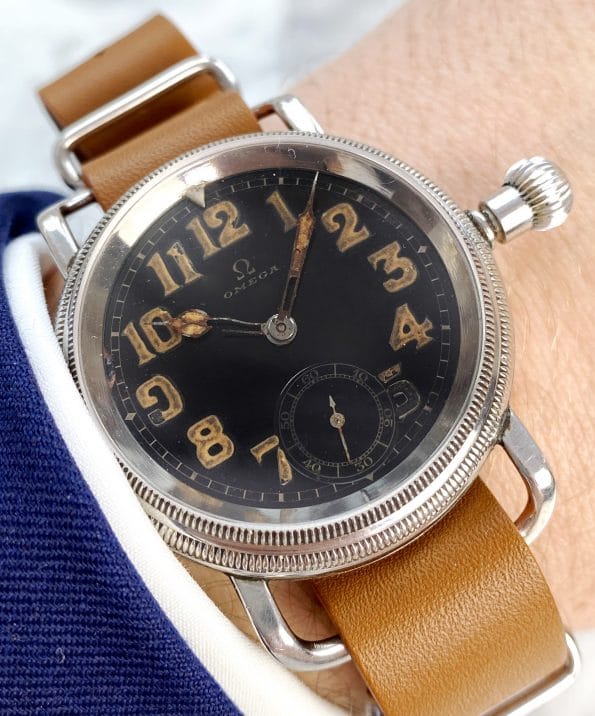UNDERPRICED Omega Vintage Military Pilots Watch 1930s WITH EXTRACT