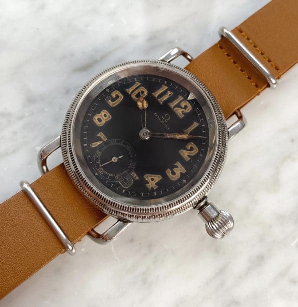 UNDERPRICED Omega Vintage Military Pilots Watch 1930s WITH EXTRACT