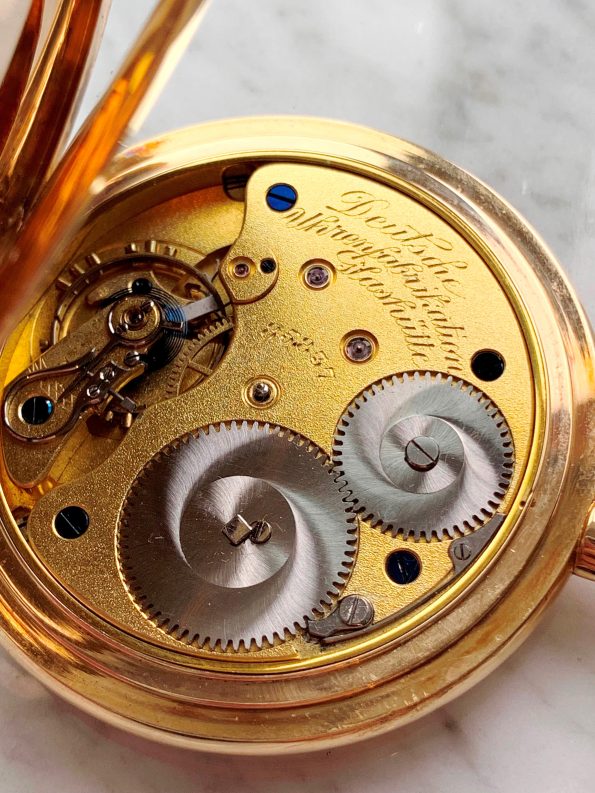 A Lange und Söhne 14k Gold Pocket Watch Full Set