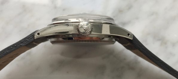 Restaurierte Rolex Oyster Perpetual Date Ref 6518 Schwarzes Ziffernblatt
