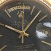 Unrestauriere Rolex Day Date Vintage Automatik Vollgold Full Set Schwarzes Ziffernblatt