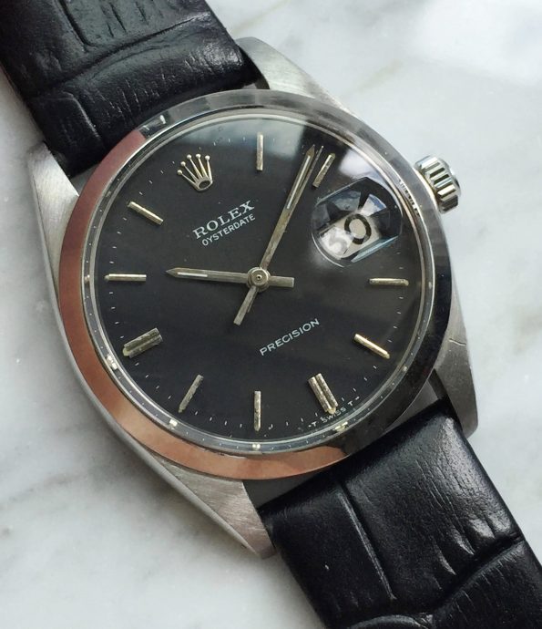 Rolex Precision Vintage Date Black Restored Dial