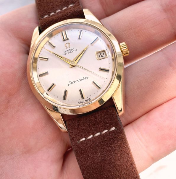 Great Omega Seamaster Automatic Vintage Date Linen Dial 166010