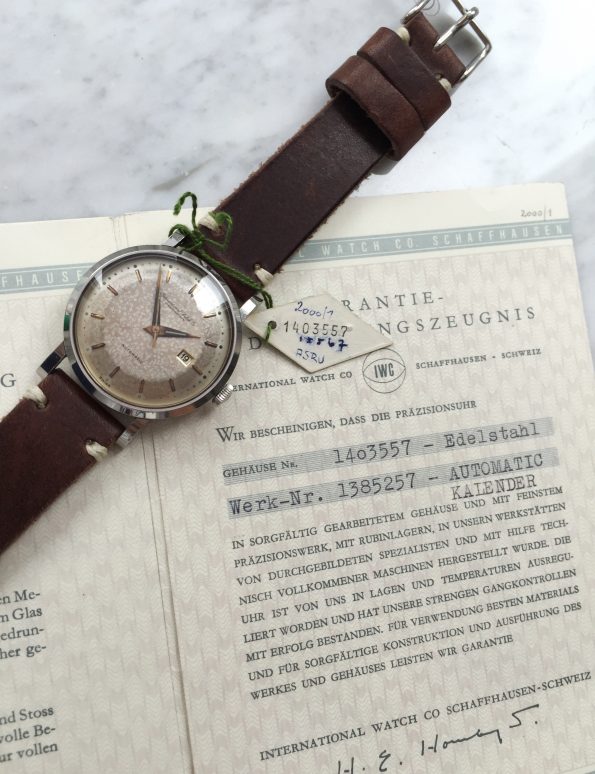 Amazing Vintage IWC Steel Automatic ORIGINAL PAPERS