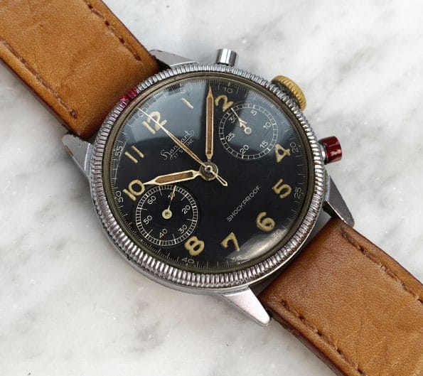 Professionally Serviced Vintage cal 417 Hanhart Chronograph Flyback
