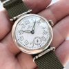 35mm Big Omega Military Vintage Solid Silver Watch