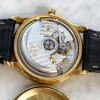 Vintage Omega Automatic Chronometer 18k Solid Gold Sapphire Glass