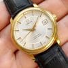 Vintage Omega Automatik Chronometer 18k Vollgold Saphirglas