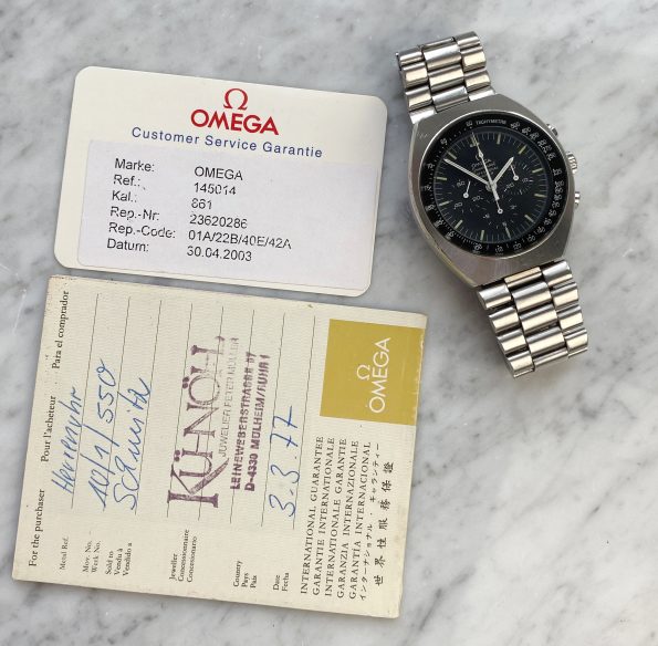 Full Set Box Papers Omega Speedmaster Mark 2 Chronograph ref 145014