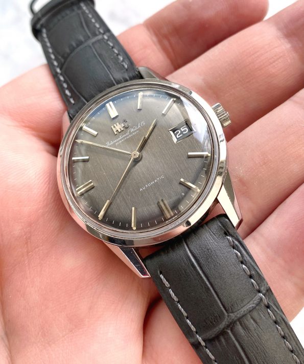 Amazing IWC Automatic Watch with grey linen dial Vintage