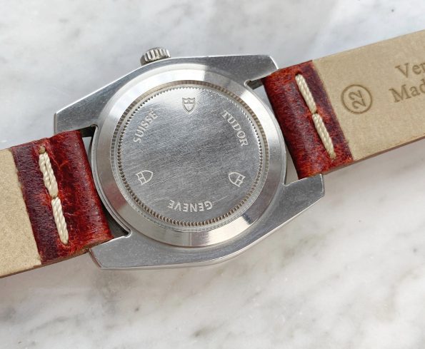 Great Tudor Day Date Automatic Steel with Red Vintage Ecru Strap