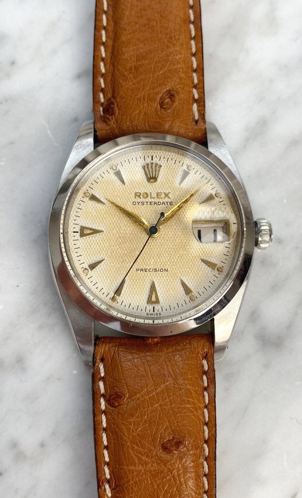 Honigwaben Ziffernblatt Rolex Oysterdate Precision Ref 6494 Vintage