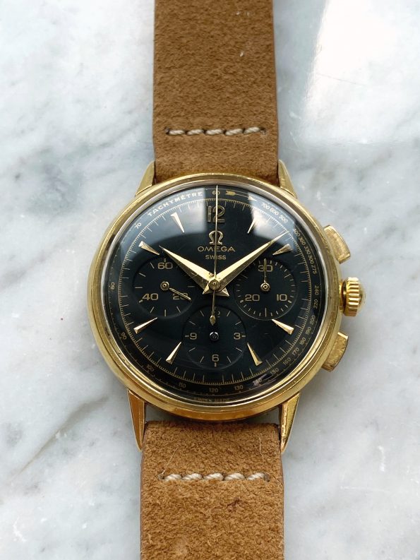 Vintage Omega Chronograph Solid Yellow Gold cal 321 35mm Ref 2279