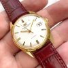 Beautiful Vintage IWC Automatic Solid Gold Linen Dial
