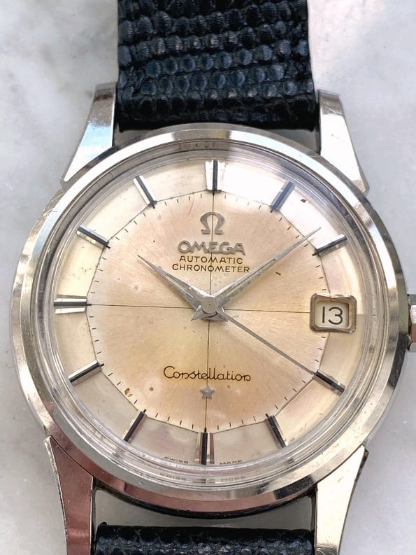 Vintage Omega Constellation Pie Pan Automatic Serviced Onyx Indices Crosshair Dial