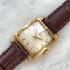 Vintage Omega Ladies Solid Gold Square Honeycomb Dial