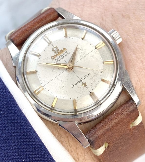 Unpolished Vintage Omega Constellation Pie Pan Automatic Crosshair Dial