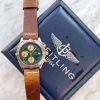 Servicierter Breitling Chronomat Vintage Automatik grünes ZB Full Set