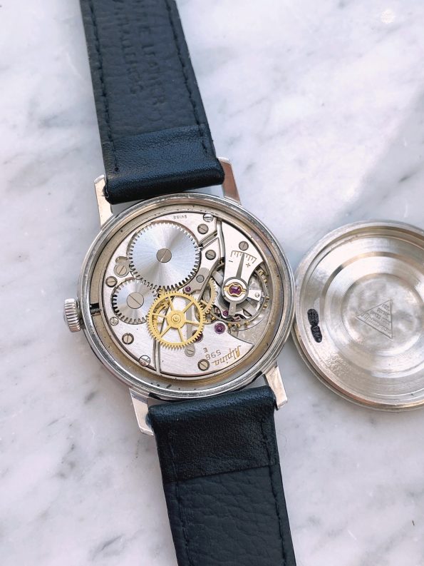 Vintage Alpina Watch with Schwarzem GILT Ziffernblatt