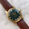 Serviced Omega Seamaster Calendar Automatic Vintage 2849 Custom Green Dial Solid Gold