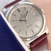 Vintage Omega Geneve Fat Lugs Steel Automatic Date 1660168 Linen Dial