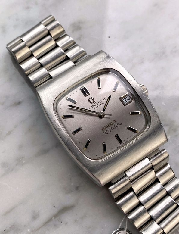 Omega Constellation Chronometer Steel Tank Vintage 33x39mm Automatic TV Screen Serviced