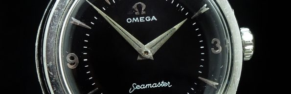 Servicierte Omega Seamaster Calatrava mit schwarzem ZB